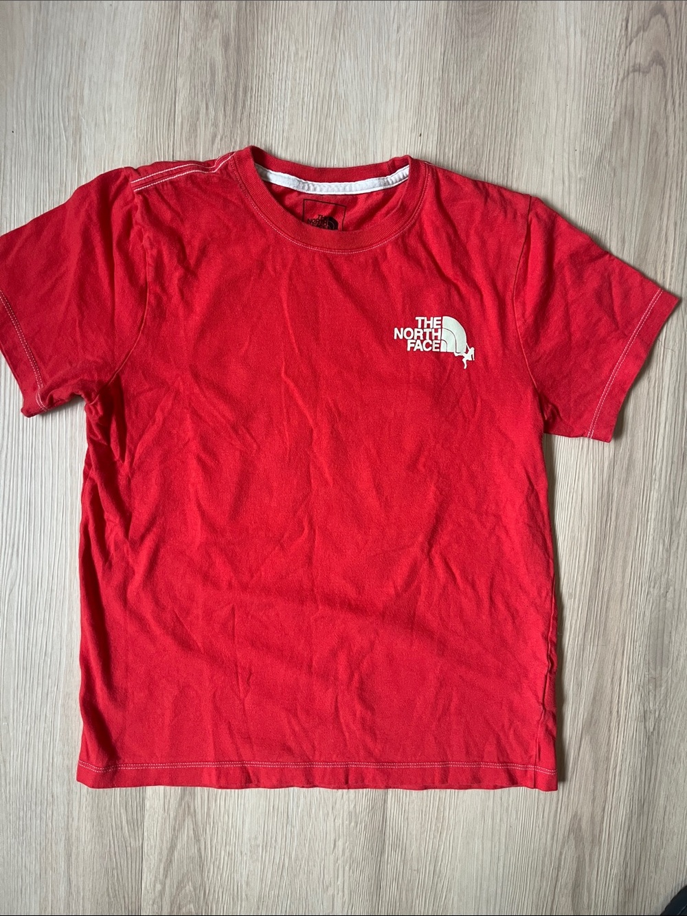 The North Face Women’s Red Short-Sleeve Logo Tee Size Small 100% Cotton